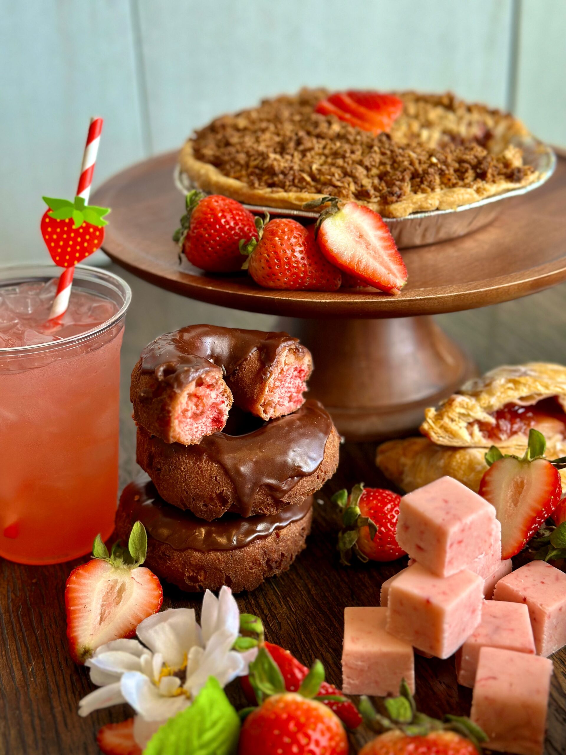 Assorted strawberry goodies