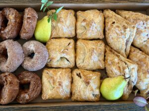 Assorted pear flavored pastries